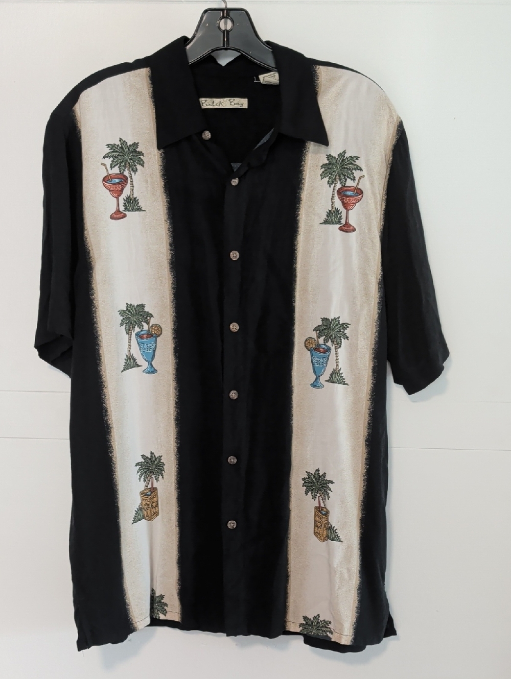 Tropical Cocktail Button-Down Shirt EUC